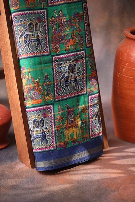 1723553267_Green-kalamkari-saree 4.jpg