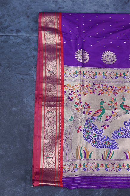 raatri-pankh-purple-paithani-saree