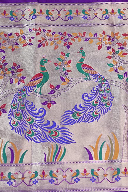 raatri-pankh-purple-paithani-saree