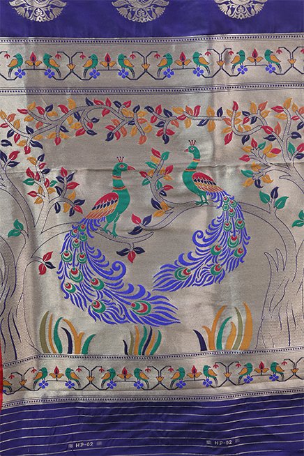 morpankhi-blue-paithani-saree