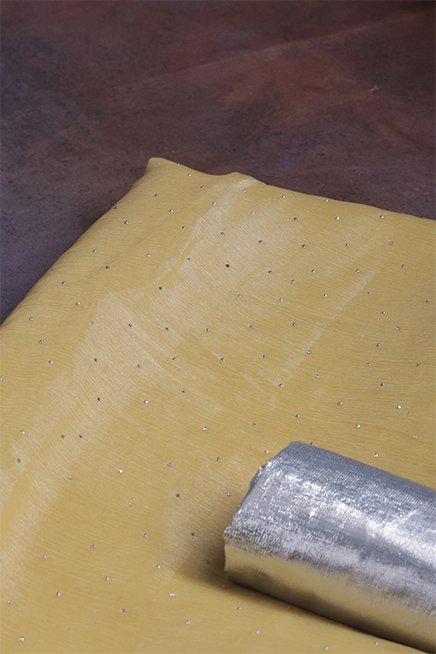 yellow-designer-crepe-silk-saree