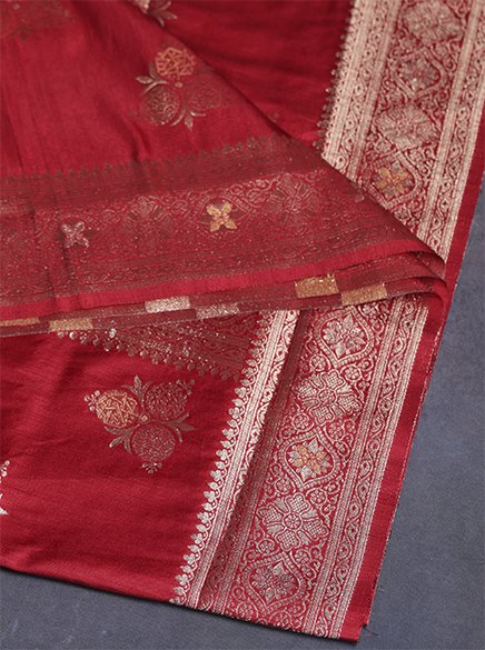 kumkum-red-banarasi-silk-saree