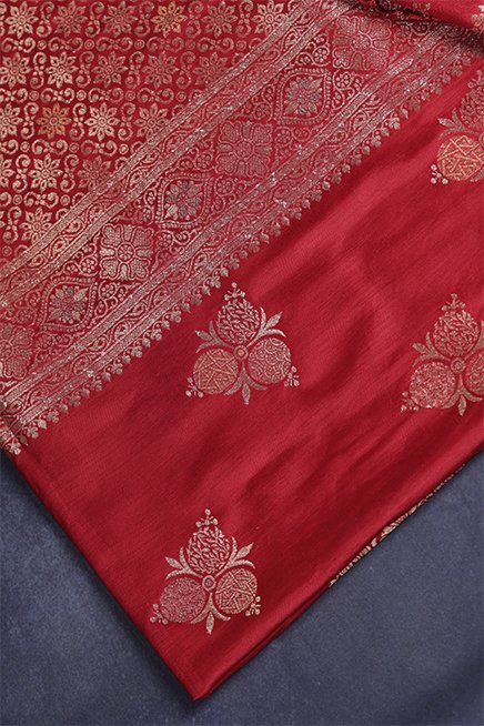 kumkum-red-banarasi-silk-saree