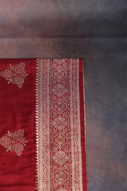 kumkum-red-banarasi-silk-saree