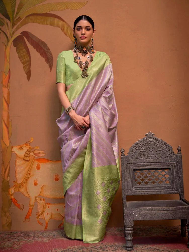 handloom-woven-silk-sarees-purple-and-green